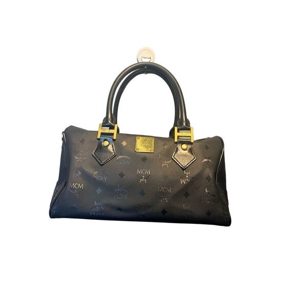 MCM Black Boston Monogram Handbag - Picture 9 of 16